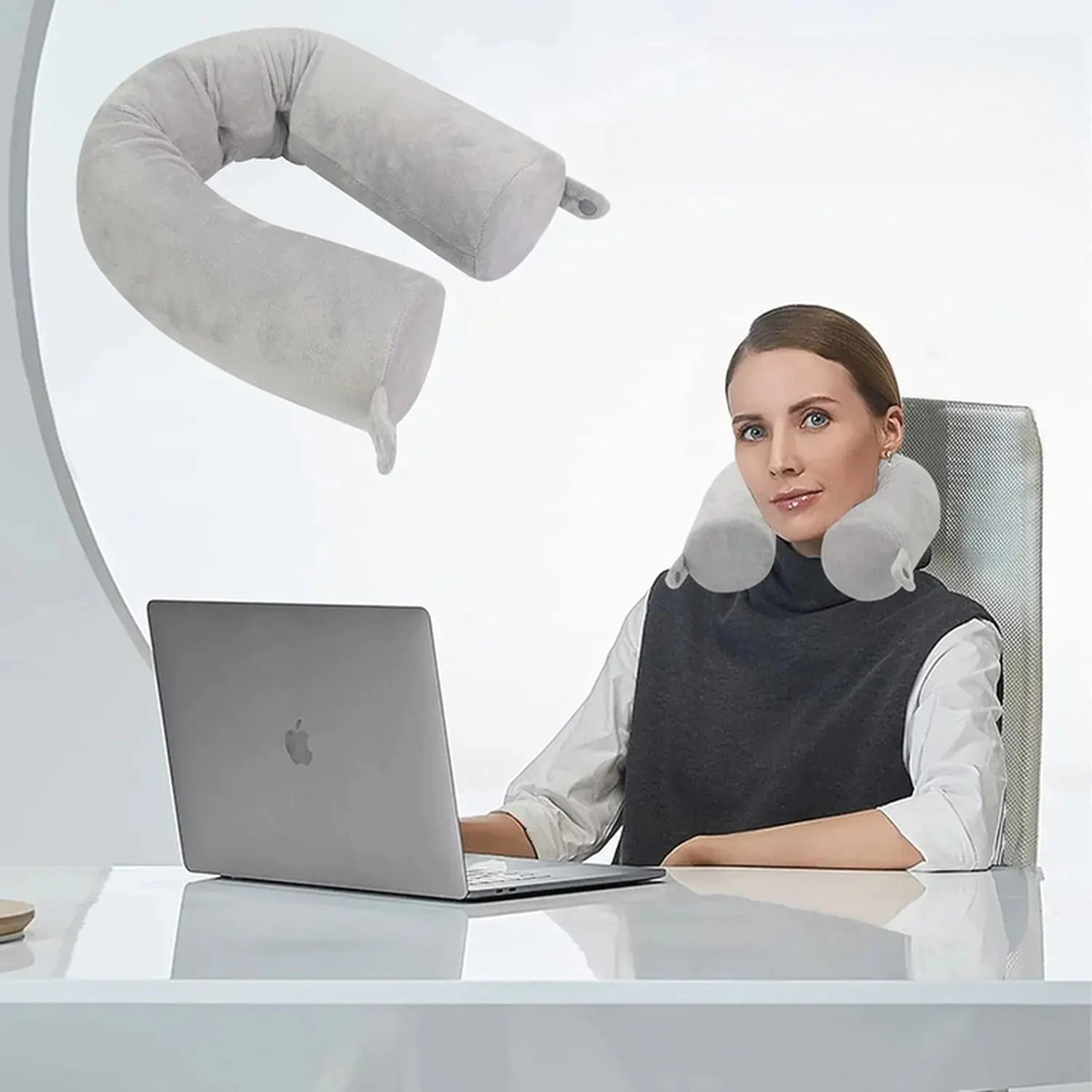 Bendable U-Shaped Travel Pillow for Comfortable Sleep – Available in Navy and Grey