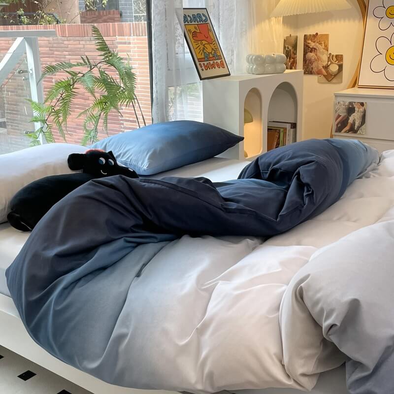 Color Gradients Bedding Set — Soft-Touch Cotton Duvet & Pillowcases — Lifestyle 6