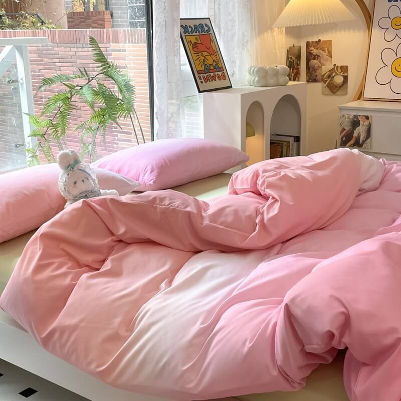 Color Gradients Bedding Set — Soft-Touch Cotton Duvet & Pillowcases — Lifestyle 8