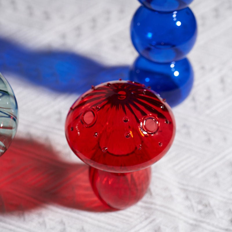 Colored Glass Magic Mushroom Vase — Decorative Vase for Considered Styling — Lifestyle 3