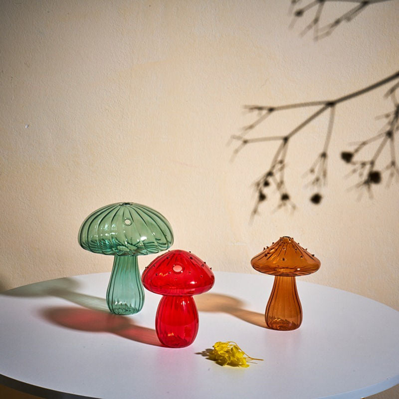 Colored Glass Magic Mushroom Vase — Decorative Vase for Considered Styling — Lifestyle 2