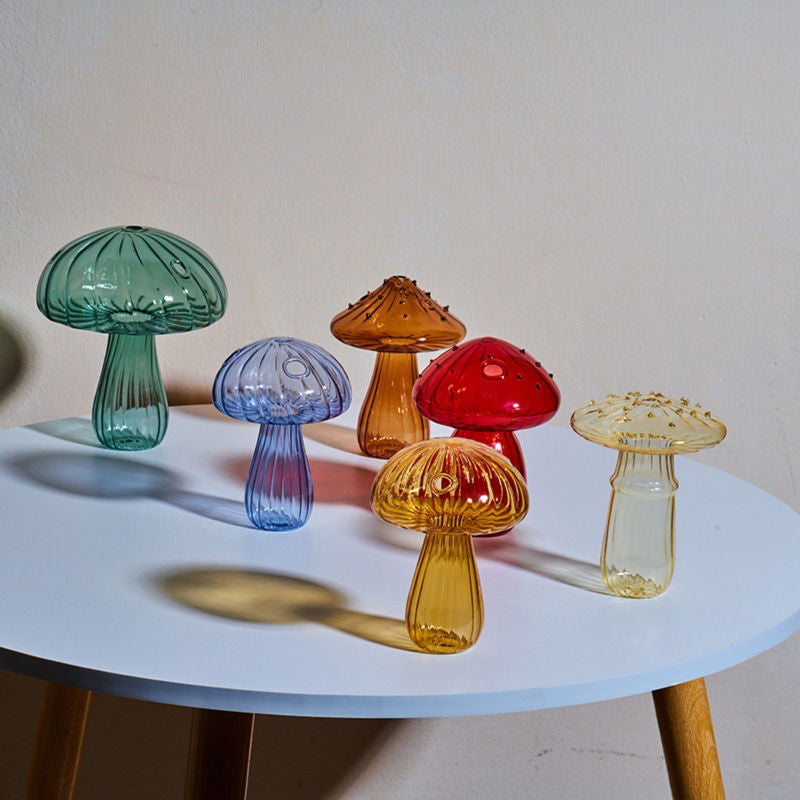 Colored Glass Magic Mushroom Vase — Decorative Vase for Considered Styling — Detail
