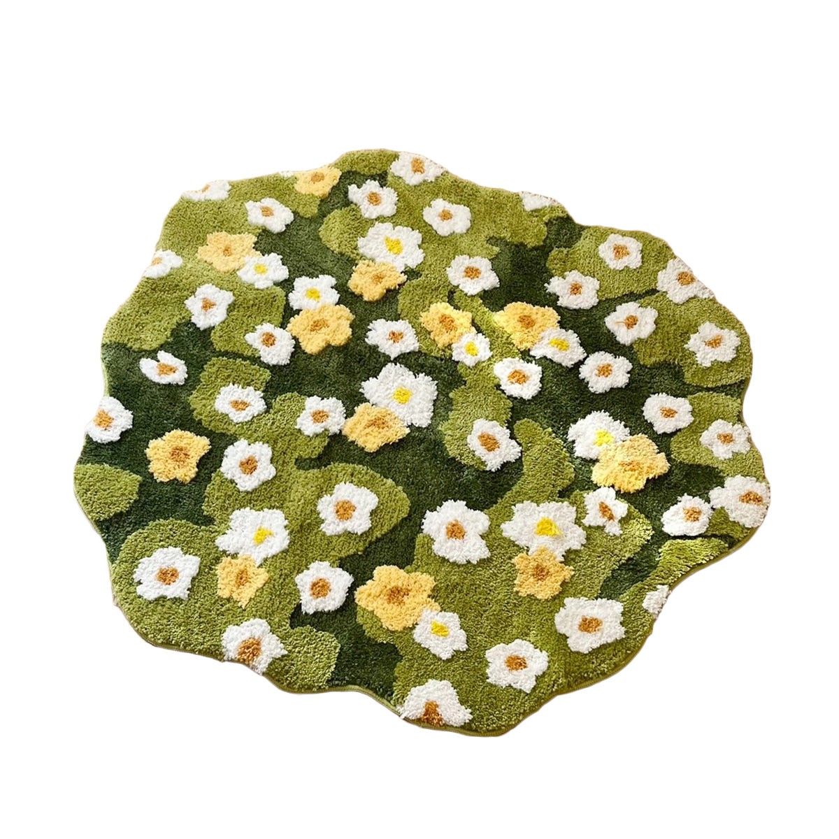Daisy Bloom Accent Rug — Soft Accent Rug for Bedroom Layering — Front view