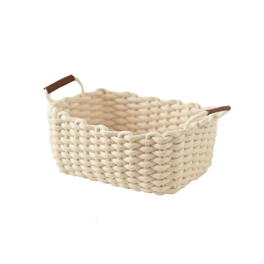 Cotton Rope Woven Desk Storage Basket — Lifestyle 7