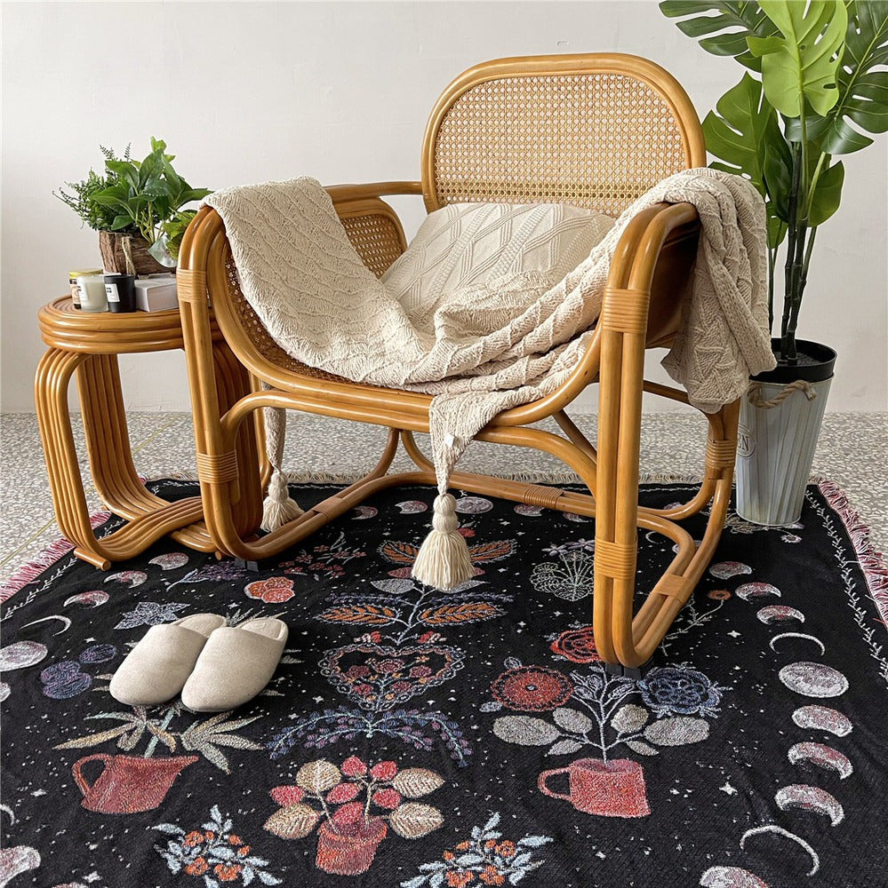 Moon Phase and Floral Motif