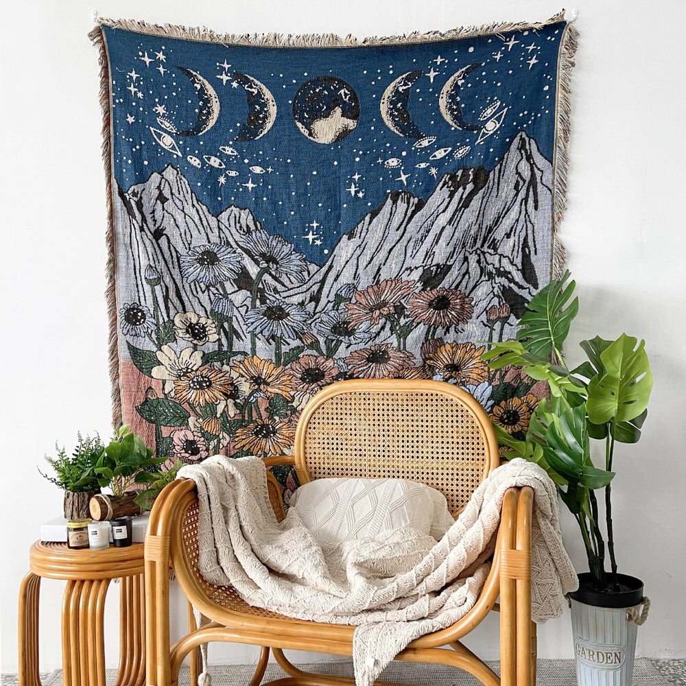 Mountain and Floral Motif