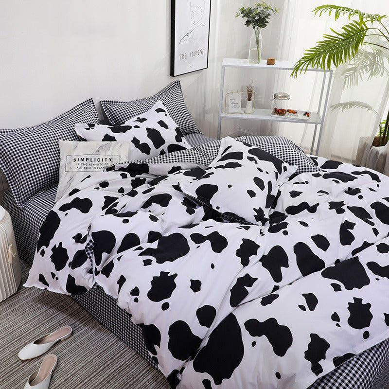 Cow Print Bedding Set — Soft-Touch Cotton Duvet & Pillowcases — Lifestyle 3