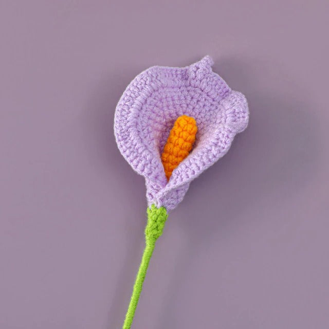 Crochet Calla Lily Flowers — Soft Plush Companion for Desk and Bedroom — Lifestyle 3