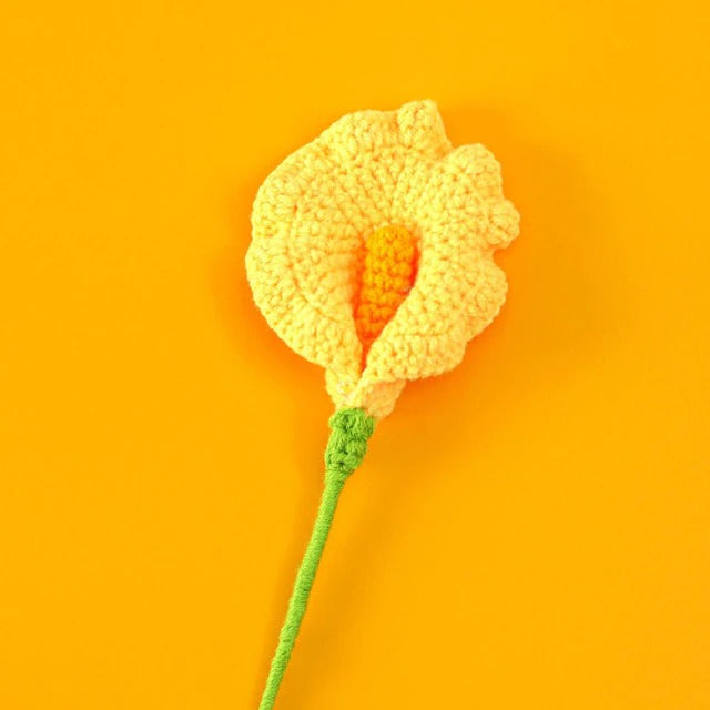 Crochet Calla Lily Flowers — Soft Plush Companion for Desk and Bedroom — Lifestyle 5