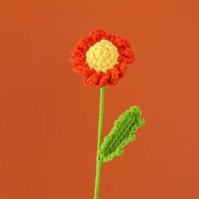 Crochet Daisy Flowers — Soft Plush Companion for Desk and Bedroom — Lifestyle 2
