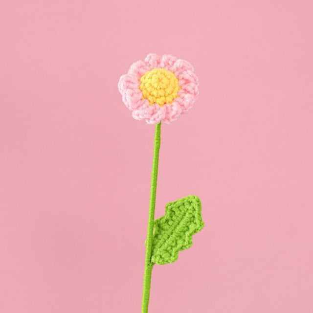 Crochet Daisy Flowers — Soft Plush Companion for Desk and Bedroom — Lifestyle 4