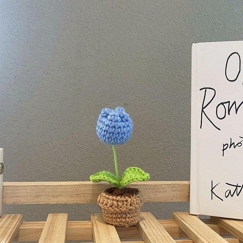Crochet Potted Mini Flowers — Soft Plush Companion for Desk and Bedroom — Lifestyle 8