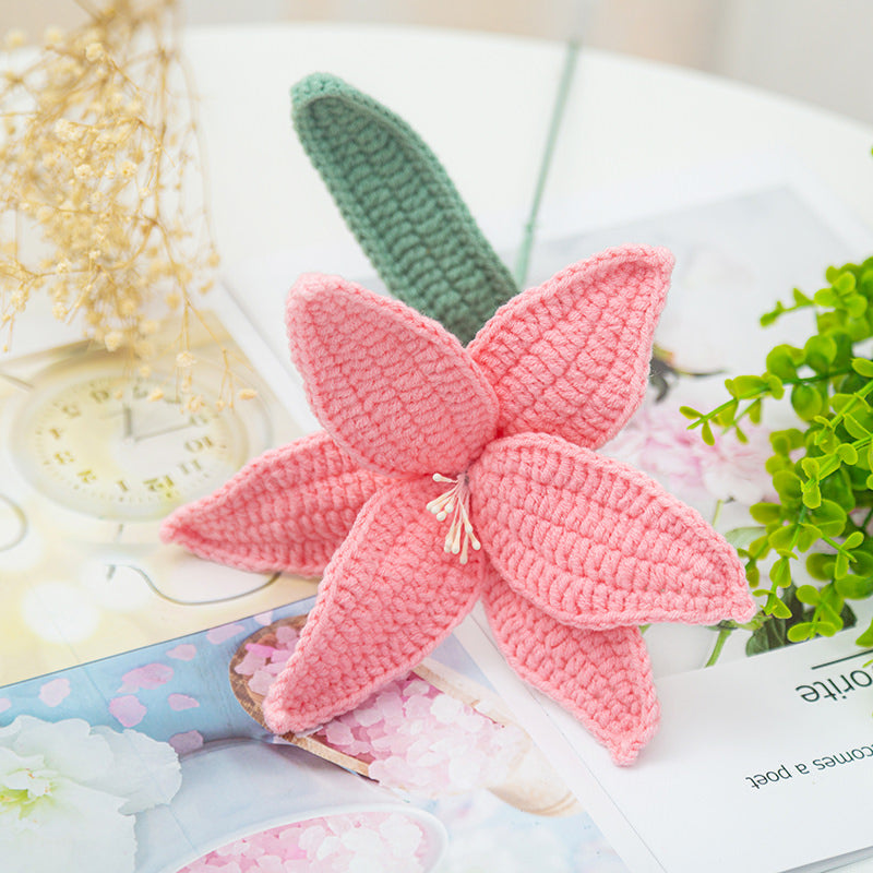 Crochet Lily Flowers — Soft Plush Companion for Desk and Bedroom — Lifestyle 8