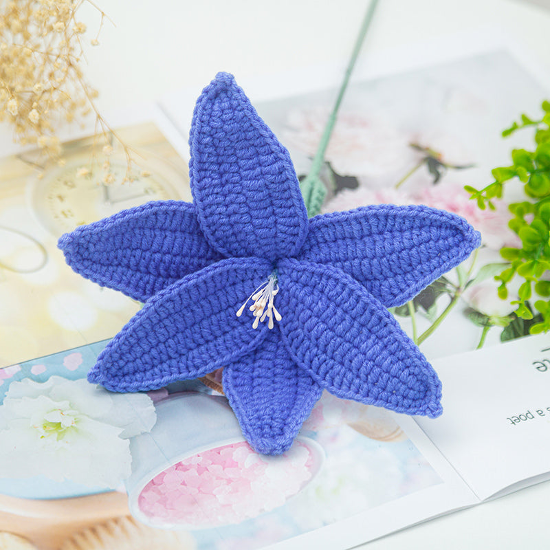 Crochet Lily Flowers — Soft Plush Companion for Desk and Bedroom — Lifestyle 5