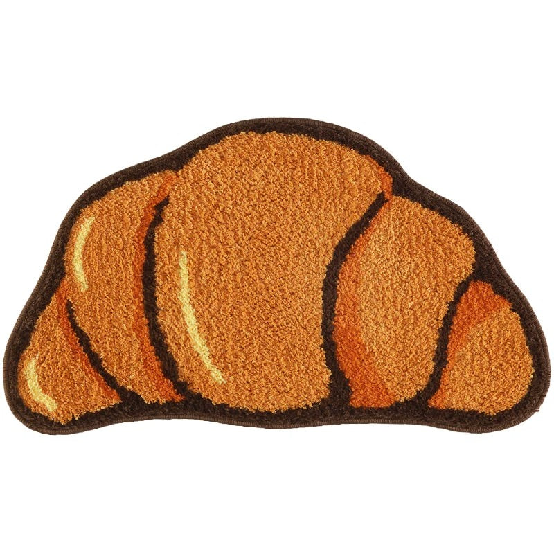 Croissant Tufted Accent Rug — Soft Accent Rug for Bedroom Layering — Front view