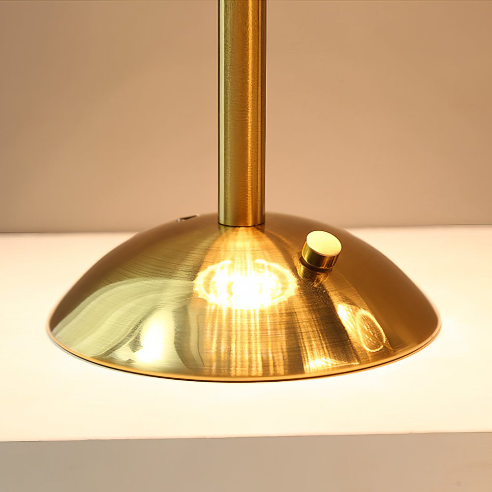 Crystal Shade Table Lamp — Dimmable Brass Finish for Bedside Lighting — Lifestyle 1