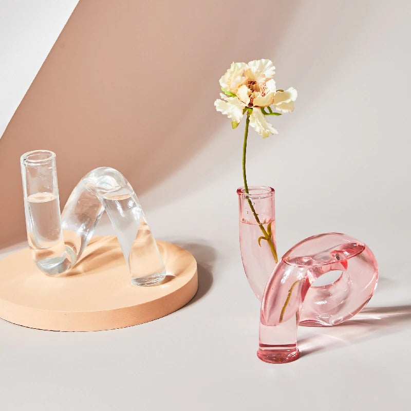 Curved Tube Candle Holder — Decorative Vase for Considered Styling — Detail