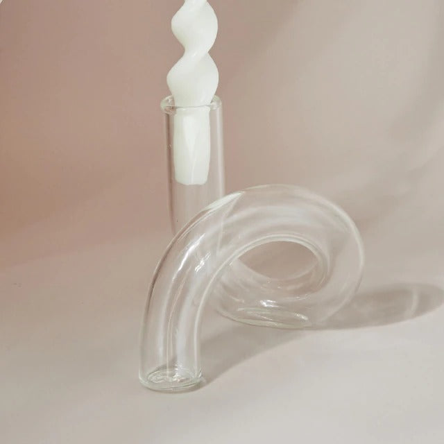 Curved Tube Candle Holder — Decorative Vase for Considered Styling — Lifestyle 5