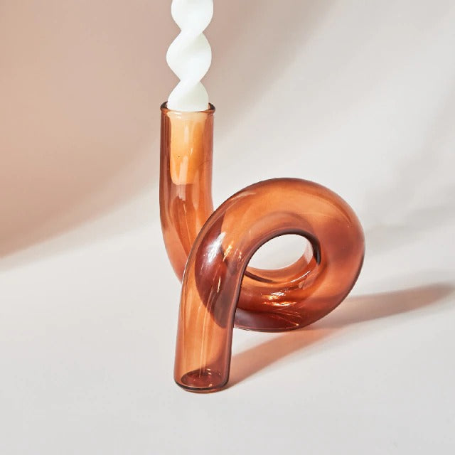 Curved Tube Candle Holder — Decorative Vase for Considered Styling — Lifestyle 7