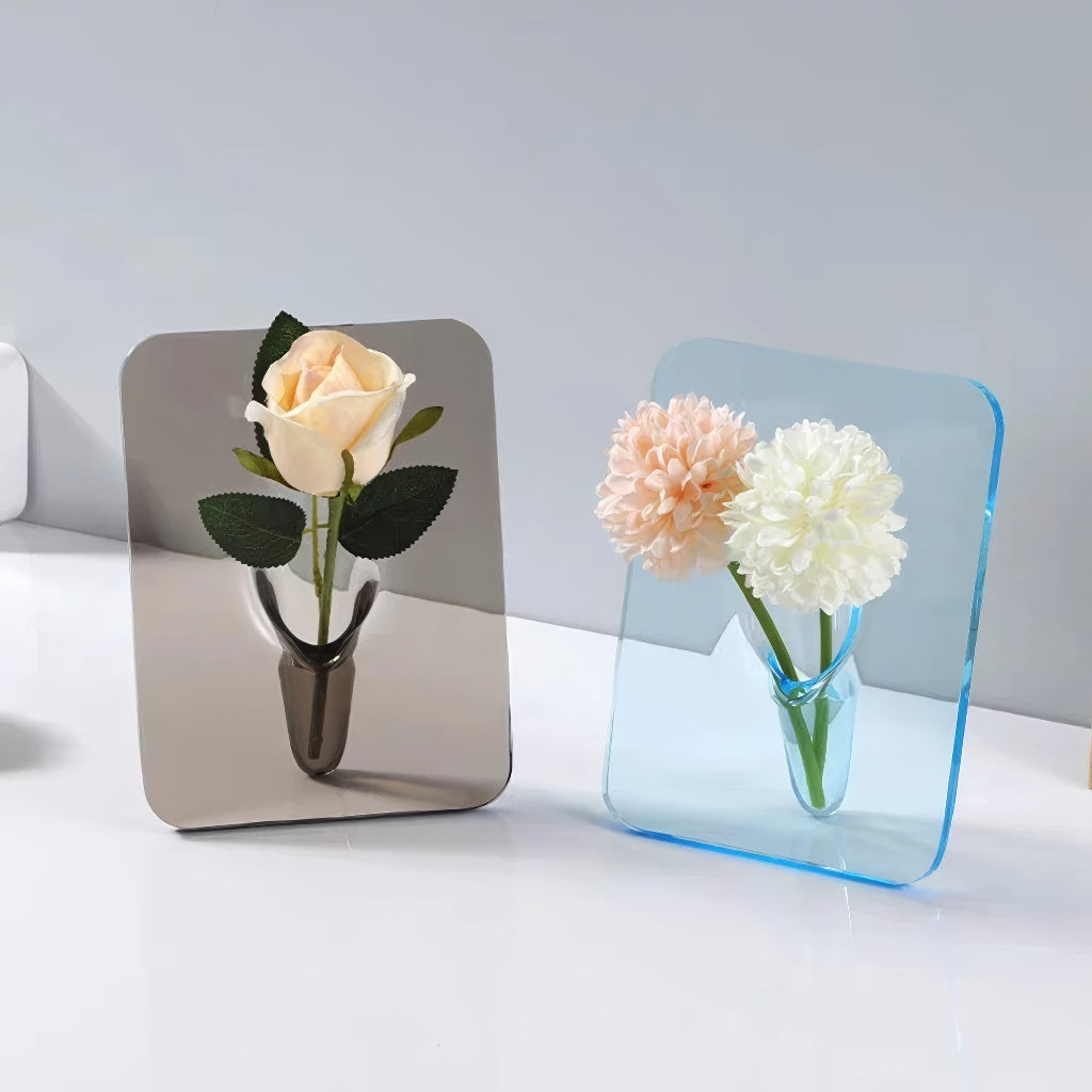 Curved Wormhole Acrylic Flower Vase — Decorative Vase for Considered Styling — Detail