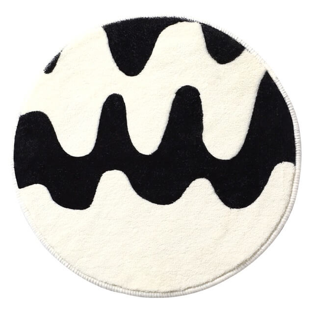 Curvy Checker Mini Tufted Rug — Soft Accent Rug for Bedroom Layering — Lifestyle 8