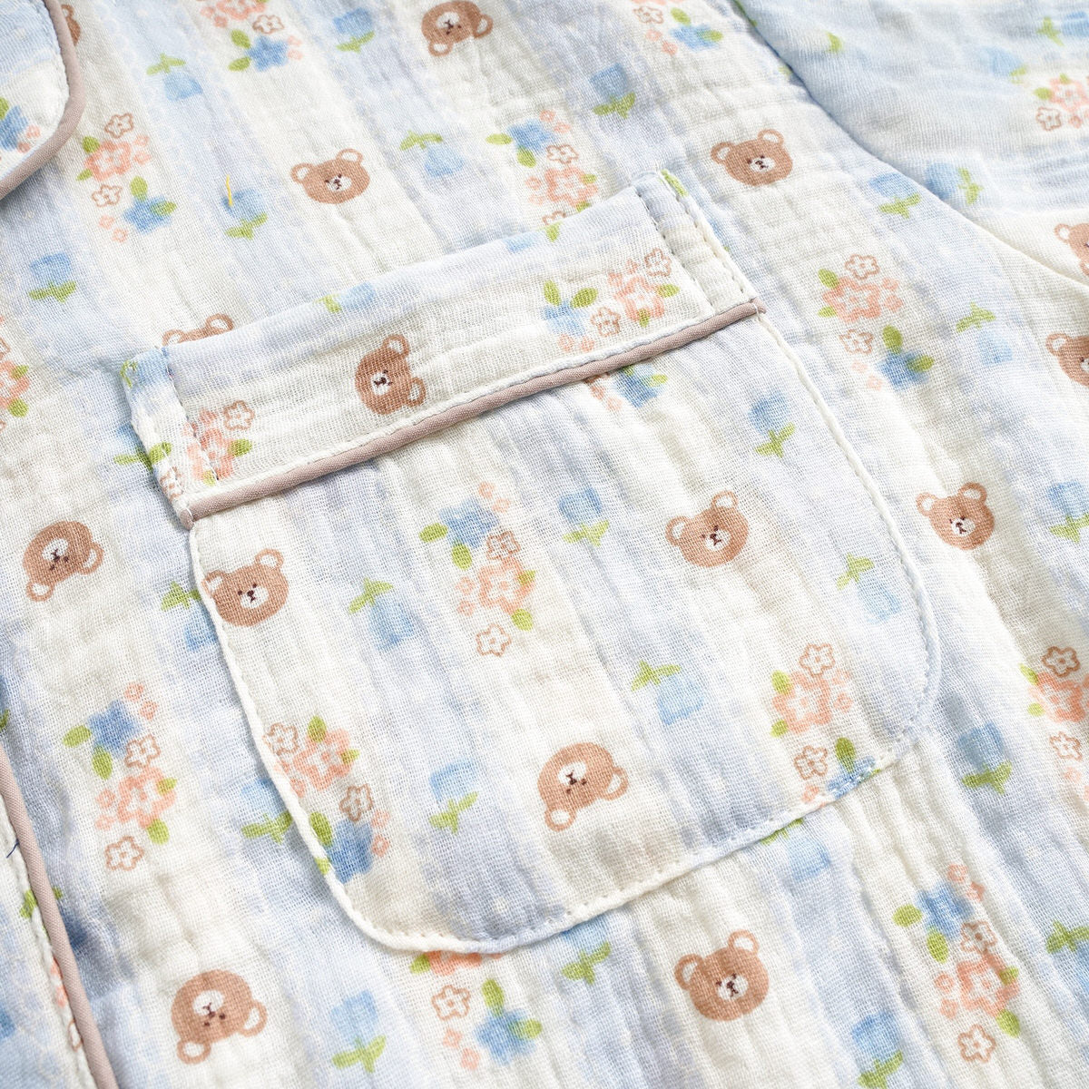 Bear Print Pyjama Set — Long-Sleeve Cotton for Cosy Nights — Lifestyle 2