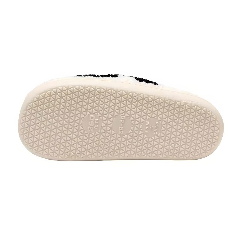 Soft Plush Checkered House Slippers — Lifestyle 2
