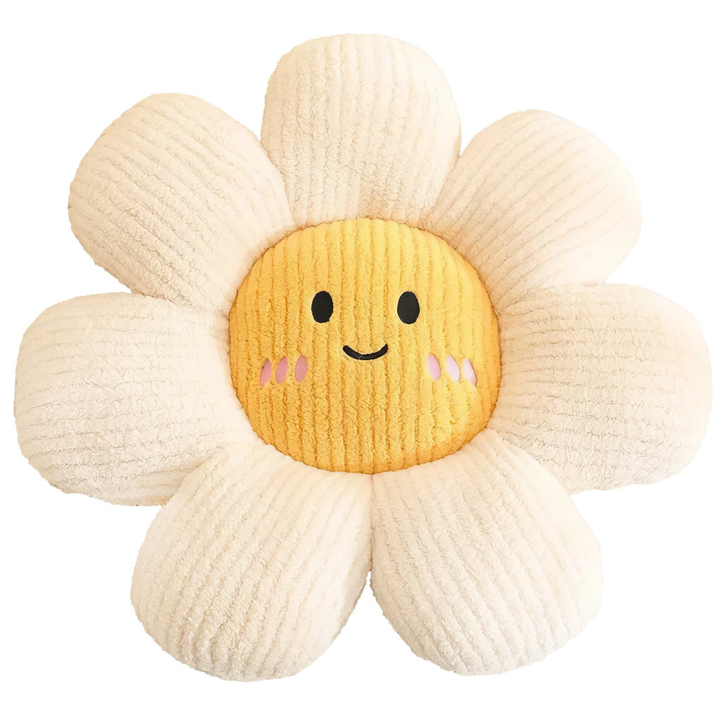 Daisy Throw Pillow — Petal-Shaped Cushion for Bedrooms — Front view