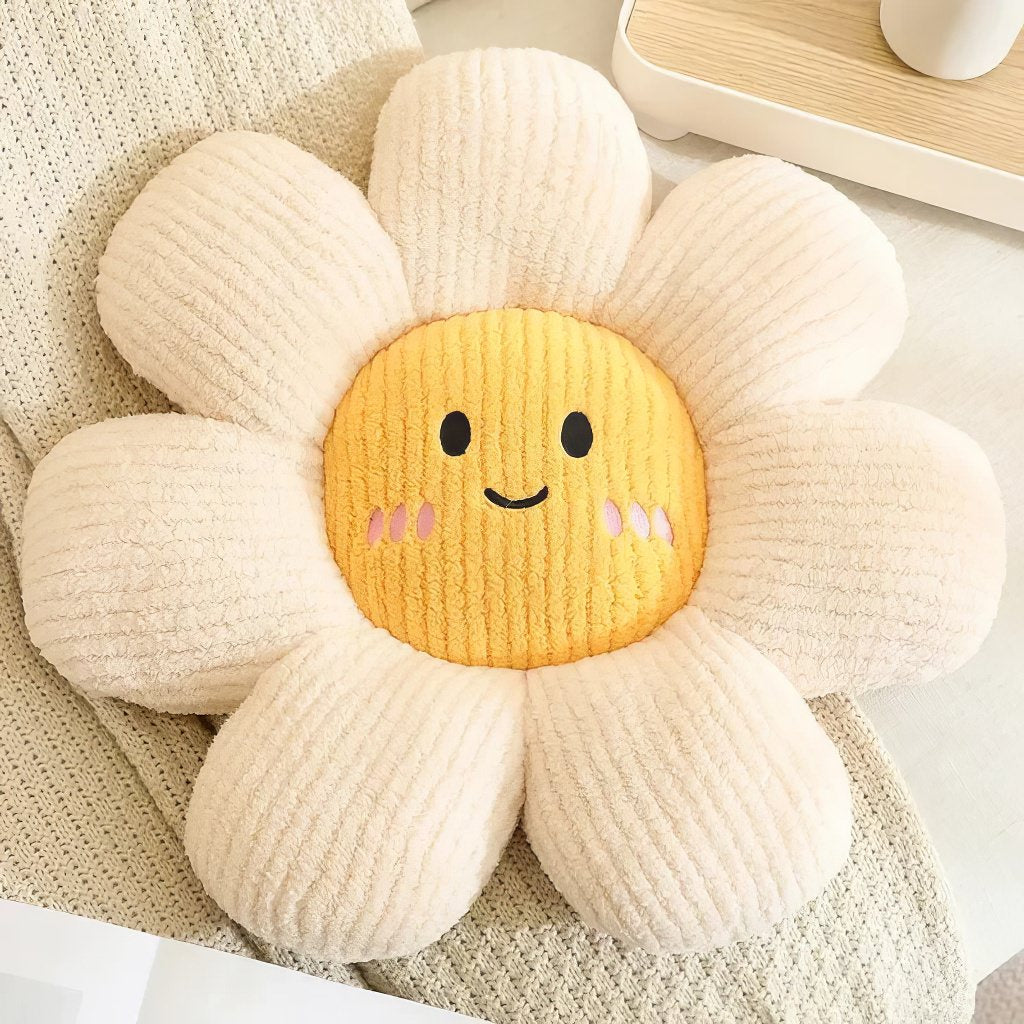 Daisy Throw Pillow — Petal-Shaped Cushion for Bedrooms — Lifestyle 3