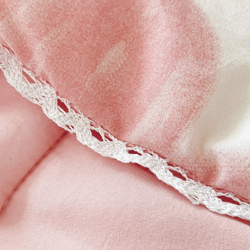 Pink Heart Quilt — Soft Print Bedspread for the Bedroom — Lifestyle 4