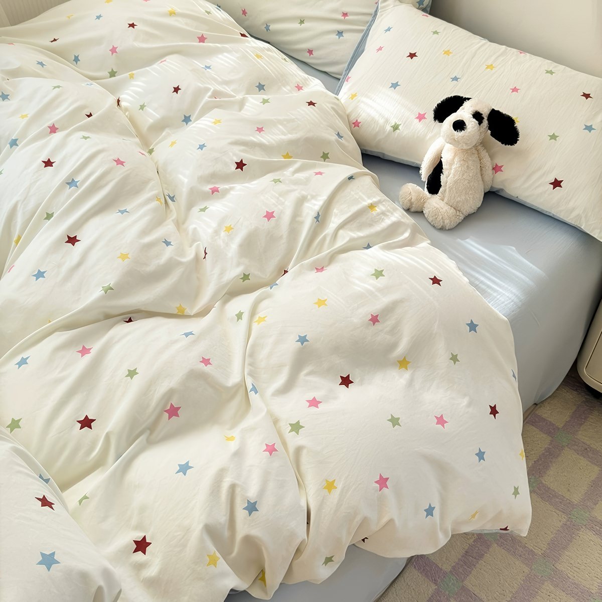 Stars Bedding Set — Soft-Touch Cotton Duvet & Pillowcases — Lifestyle 1