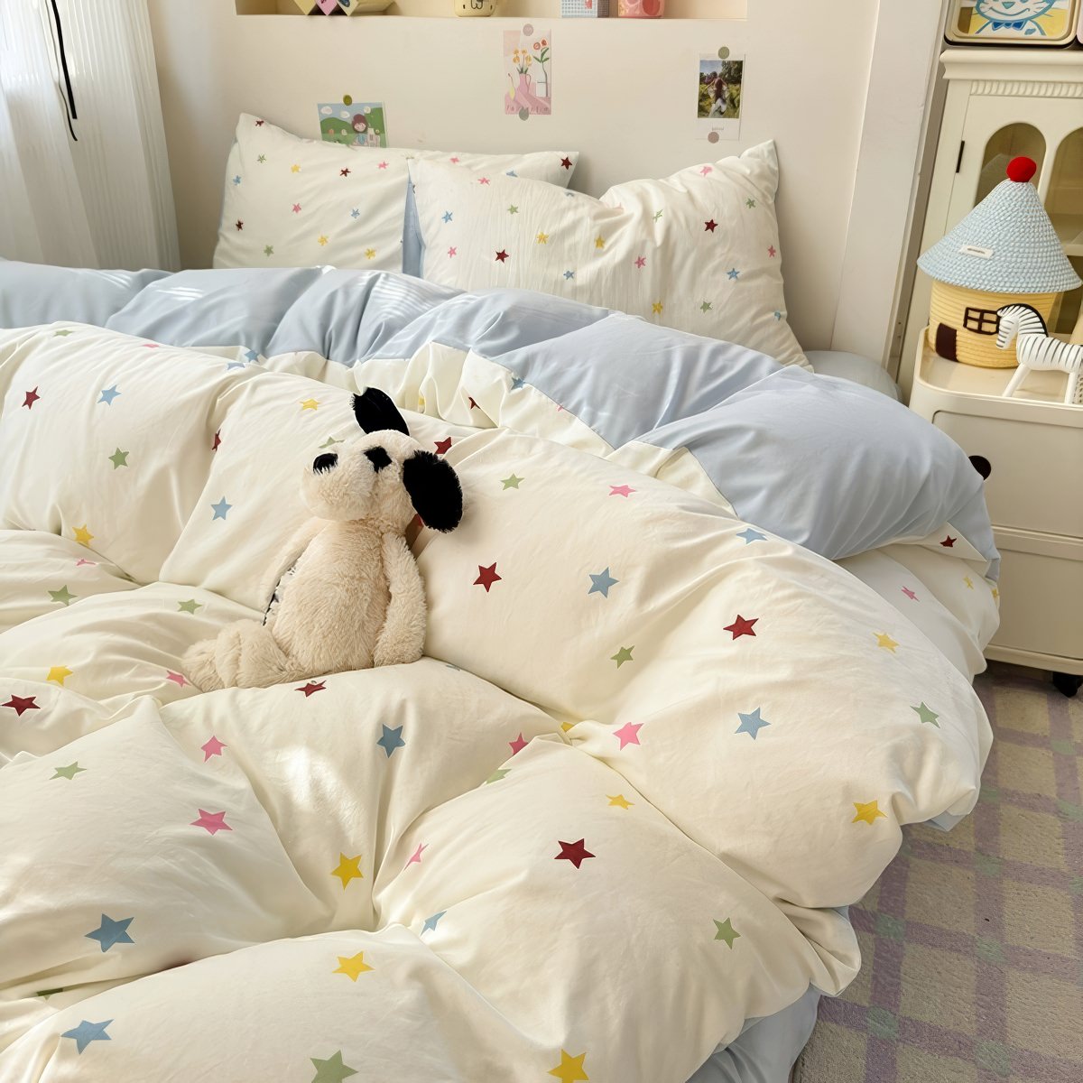Stars Bedding Set — Soft-Touch Cotton Duvet & Pillowcases — Lifestyle 3