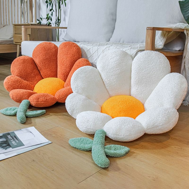 Daisy Seat Cushion — Plush Petal Pad for Chairs and Floors — Detail
