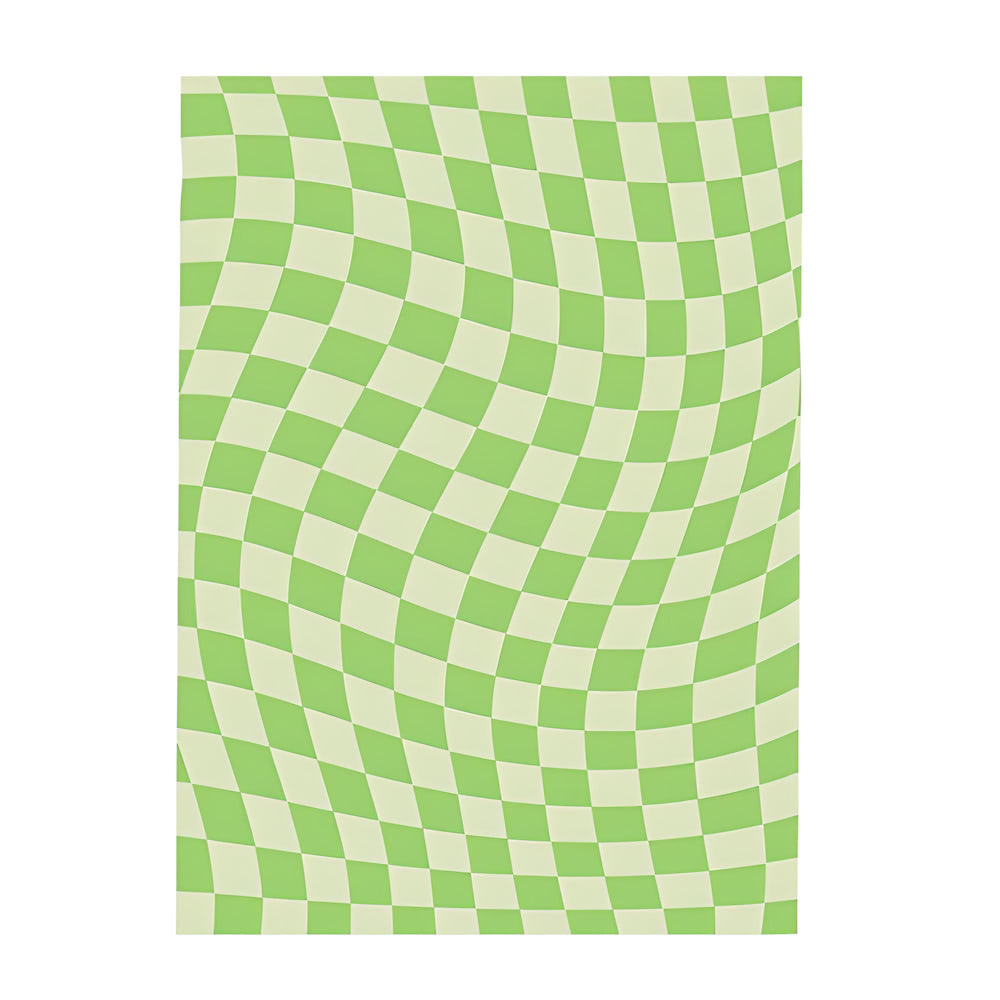 Pastel Curvy Checker Carpet — Soft Accent Rug for Bedroom Layering — Lifestyle 8
