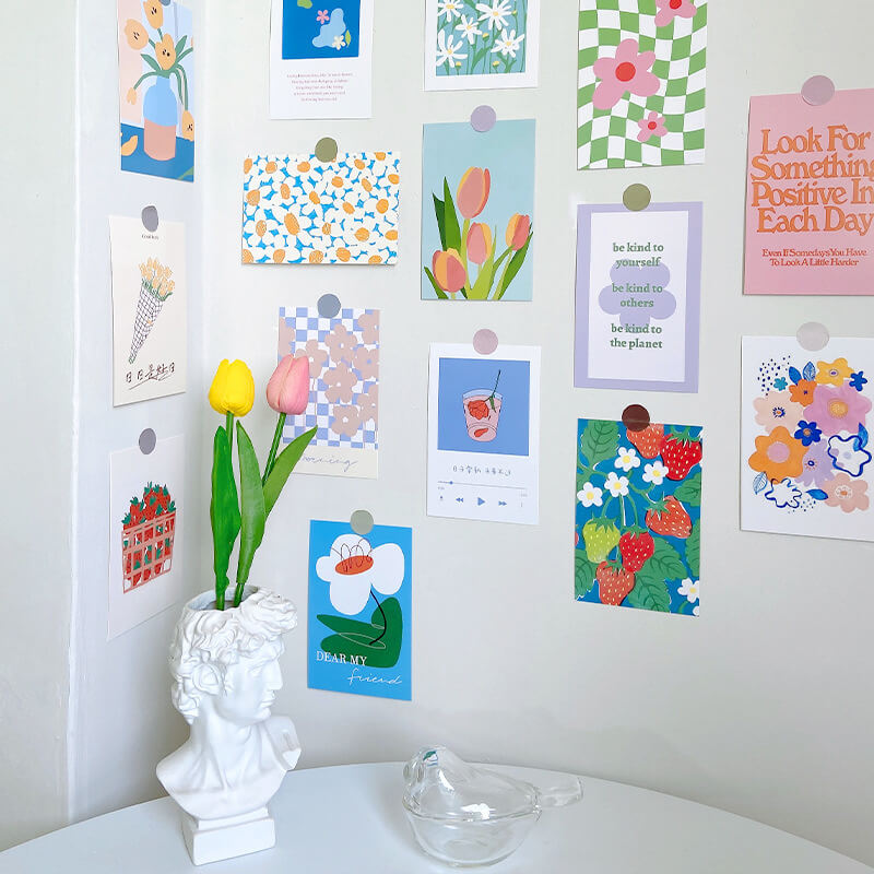 Cherry Bomb Wall Collage Postcards — Considered Home Styling — Detail