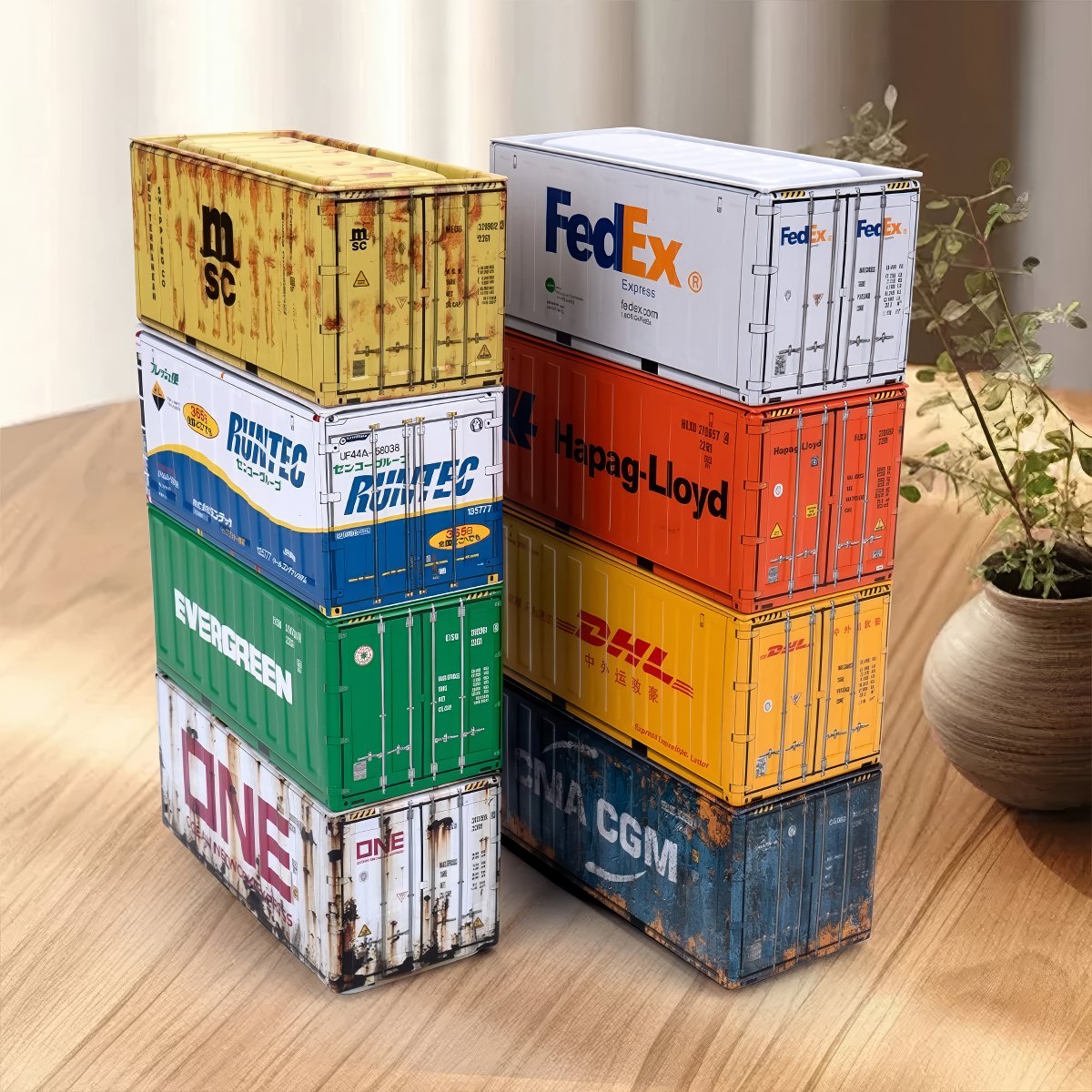 Mini Shipping Container Desk Storage Box — Considered Home Styling — Detail