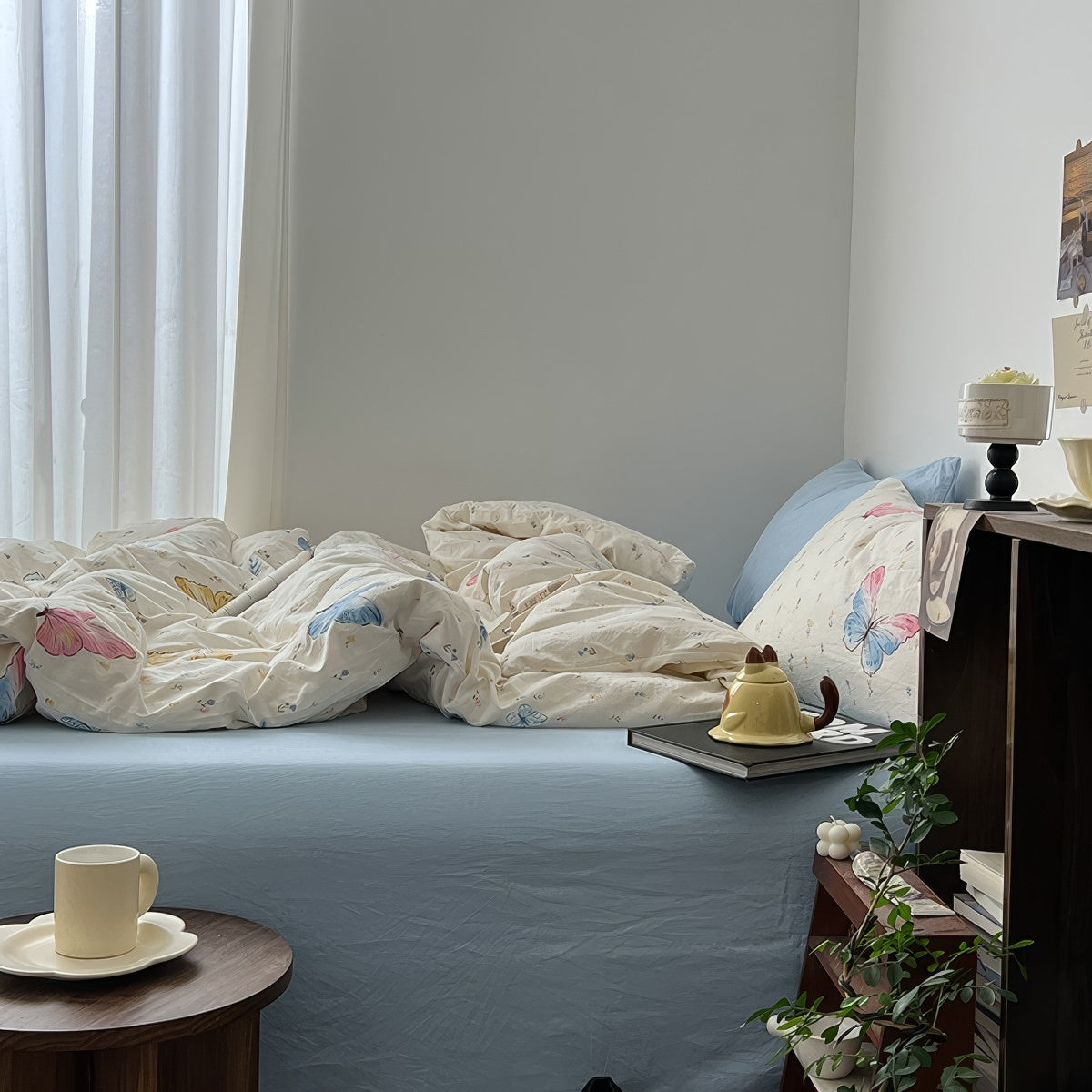 Dreamy Butterflies Bedding Set — Soft-Touch Cotton Duvet & Pillowcases — Lifestyle 2