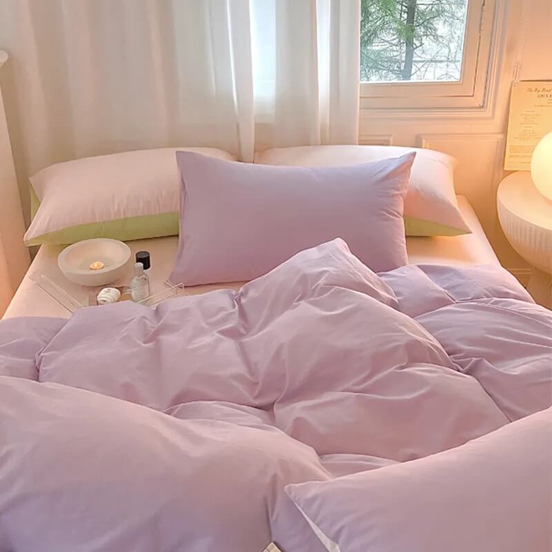 Dusty Pastel Cotton Bedding Set — Soft Tones for Considered Beds — Lifestyle 1