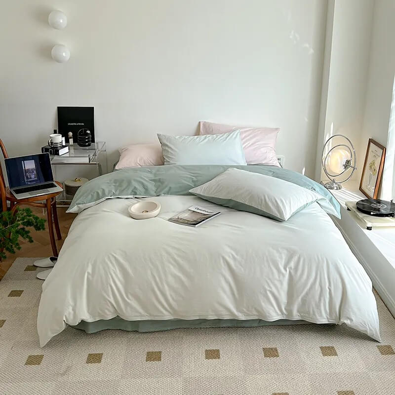 Dusty Pastel Cotton Bedding Set — Soft Tones for Considered Beds — Lifestyle 4