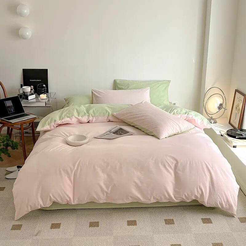 Dusty Pastel Cotton Bedding Set — Soft Tones for Considered Beds — Lifestyle 6