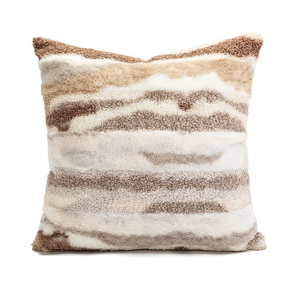 Earthy Tones Plush Cushion Cover — Front view