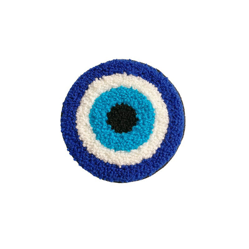 Evil Eye Embroidered Coaster — Considered Home Styling — Detail