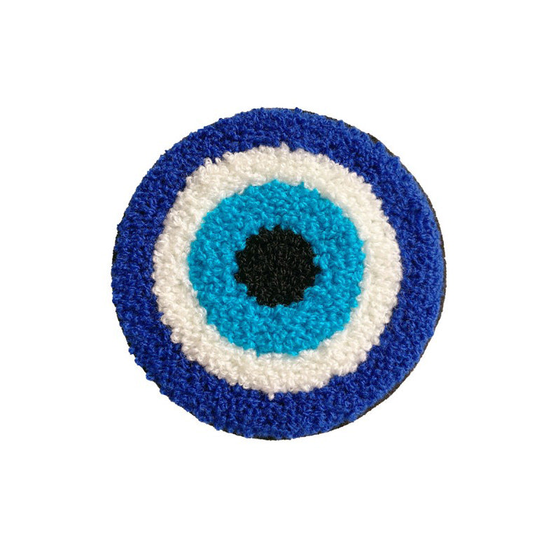 Evil Eye Embroidered Coaster — Considered Home Styling — Lifestyle 1