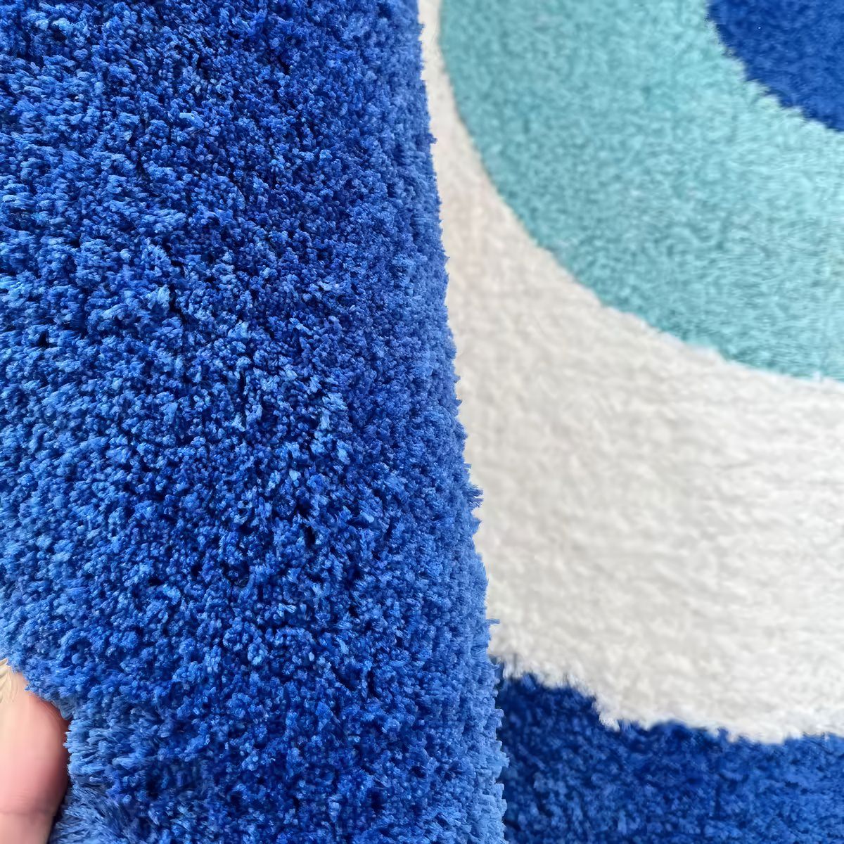 Evil Eye Tufted Accent Rug — Soft Accent Rug for Bedroom Layering — Detail
