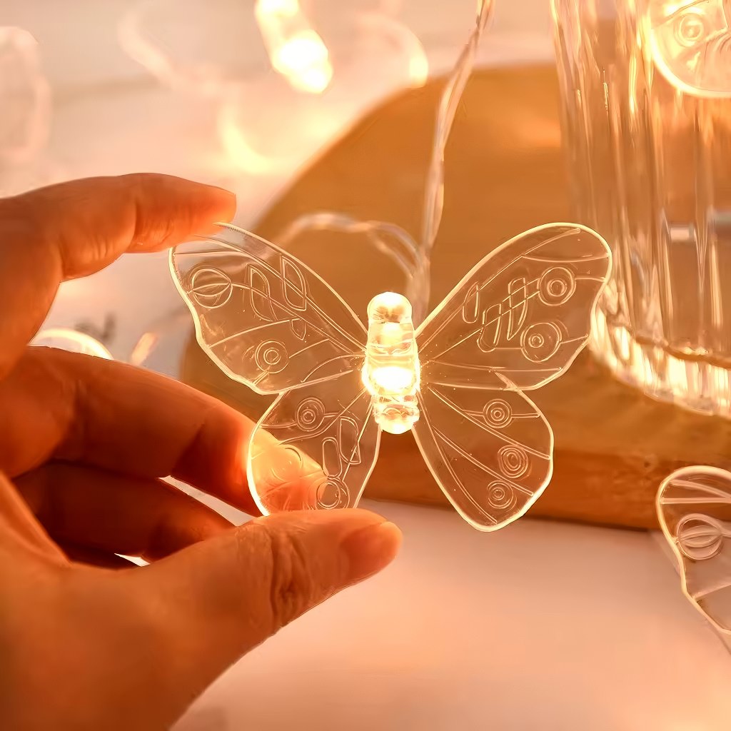 Fairy Butterflies String Lights — Warm LED Mood Lighting for Bedside — Lifestyle 3