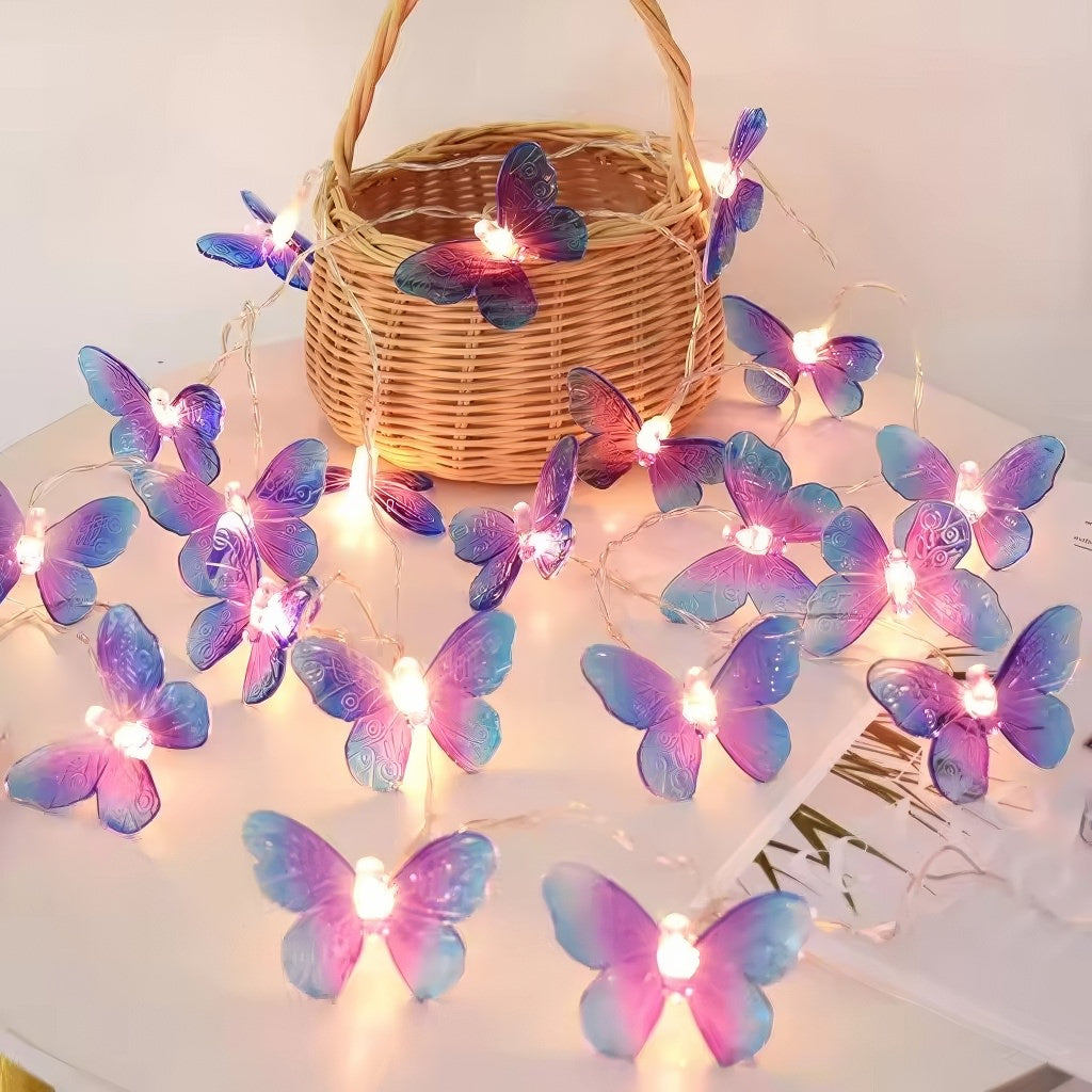 Fairy Butterflies String Lights — Warm LED Mood Lighting for Bedside — Detail