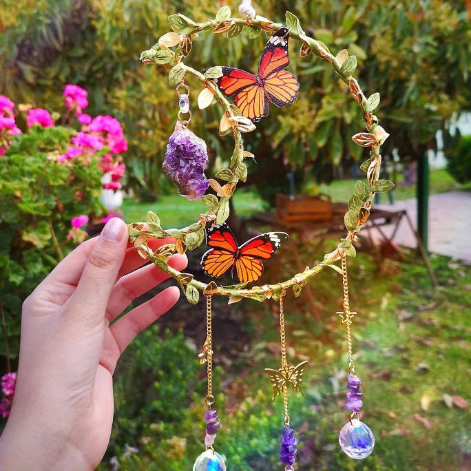 Fairy Butterfly Moon Suncatcher — Considered Home Styling — Lifestyle 3
