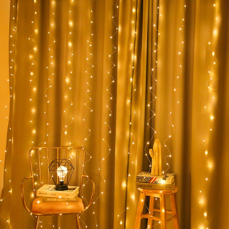 Fairy Curtain Lights — Warm LED Mood Lighting for Bedside — Detail