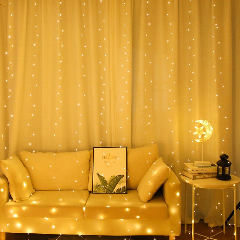 Fairy Curtain Lights — Warm LED Mood Lighting for Bedside — Lifestyle 5