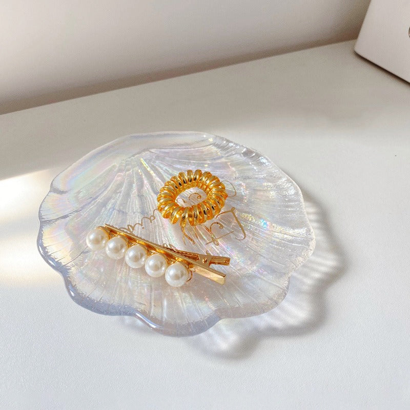 Mermaid's Fairy Shell Jewelry Tray — Considered Home Styling — Front view